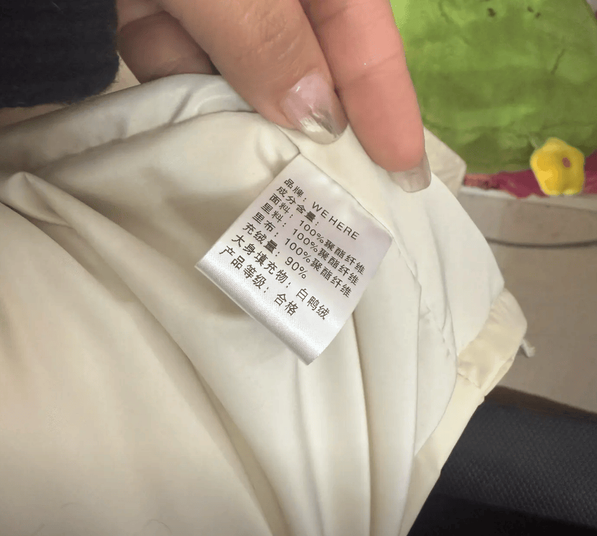 为“飞丝” 服装城：已退款并回收暂未确认为“飞丝”j9九游会网站入口女子称500元买的羽绒服填充物(图2)